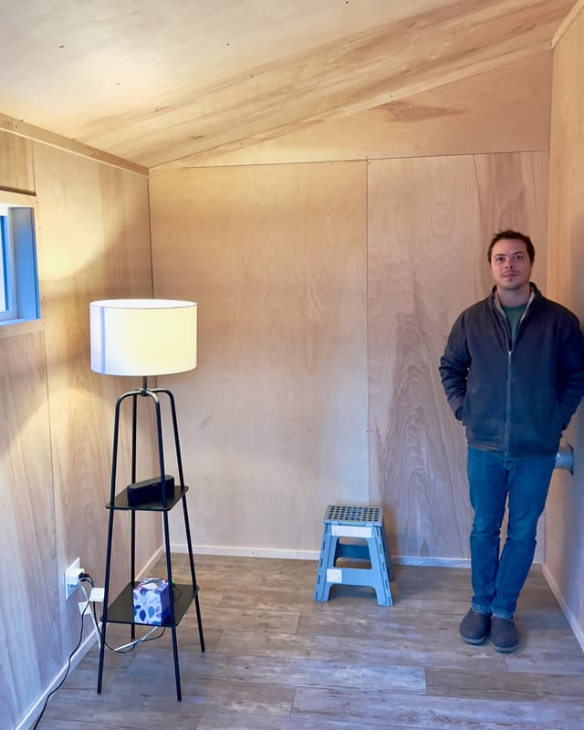 Picture of the author in his shed